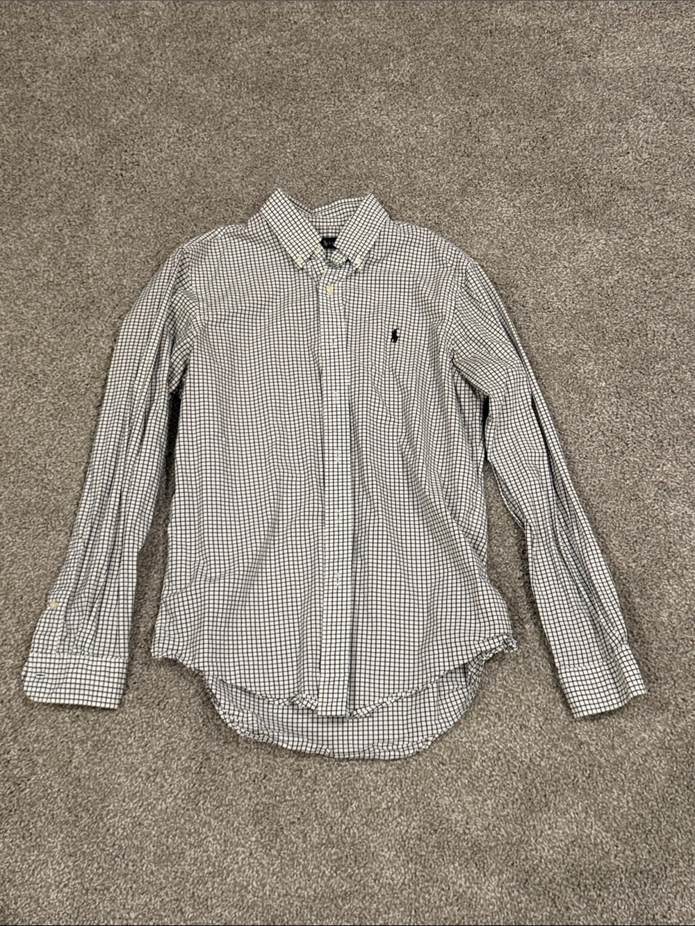 Men’s medium black and white Polo Ralph Lauren button up shirt